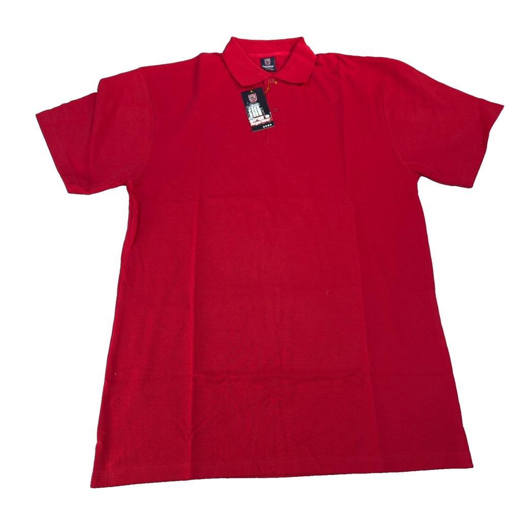Regal Wear Polo‎ Shirt Y2K Size Large Red Hip Hop Street Wear Deadstock